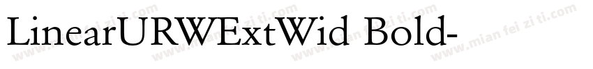 LinearURWExtWid Bold字体转换